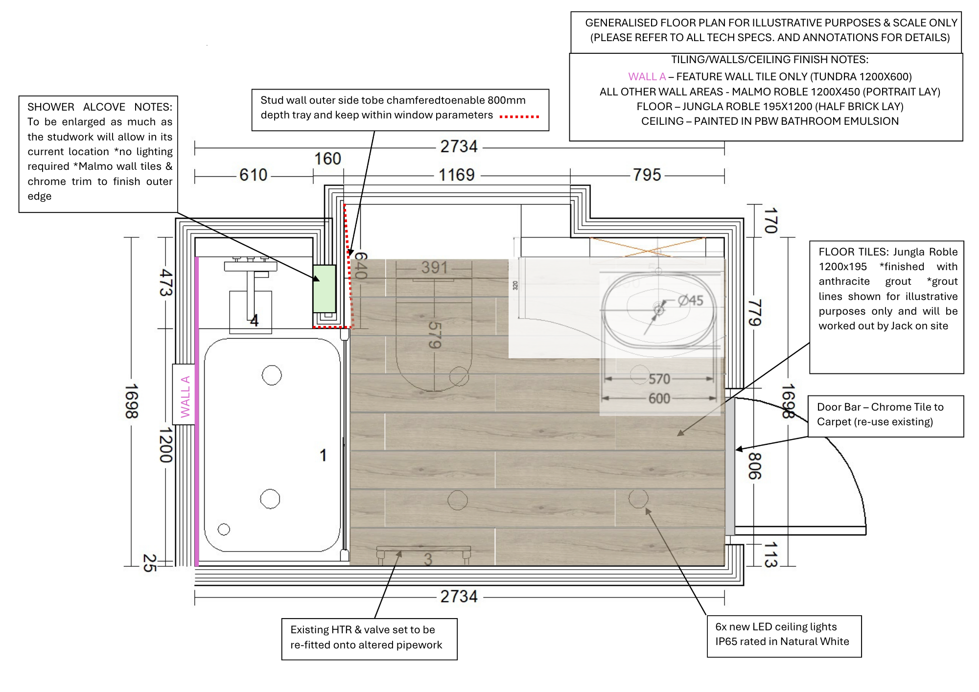 En-Suite Bathroom Plans - 1 - House of Harper